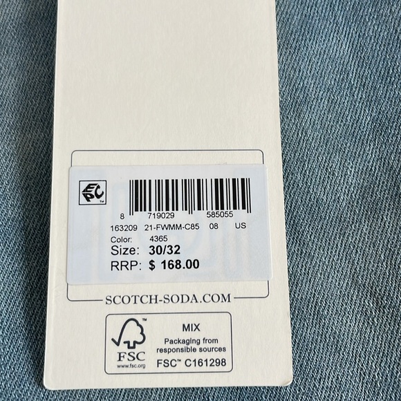 Brand new scotch and soda stretchy faded denim jeans - Picture 3 of 7